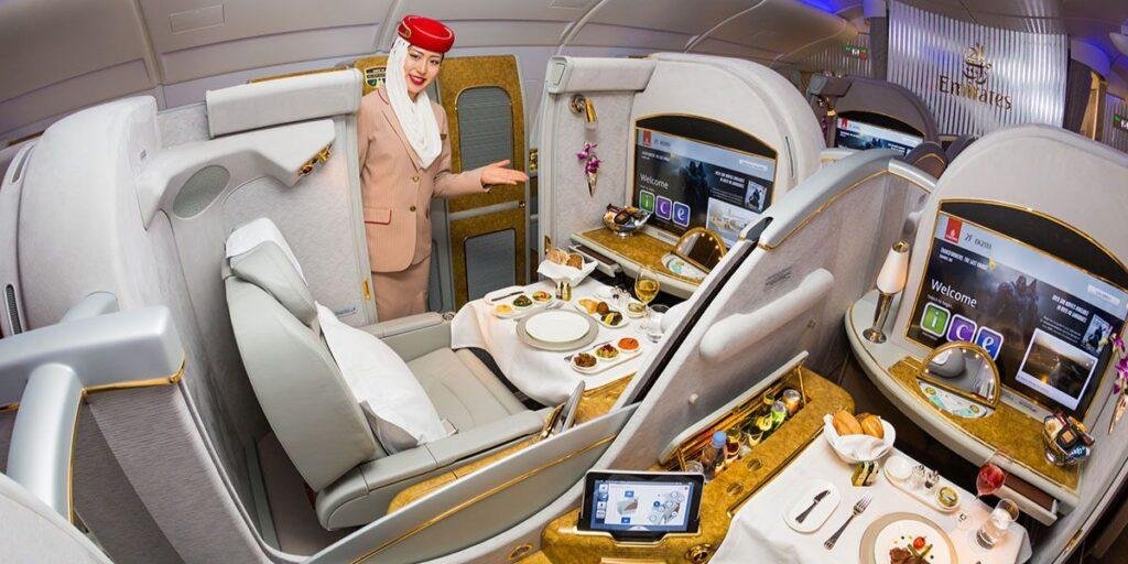 Amenities offered in Emirates First Class 