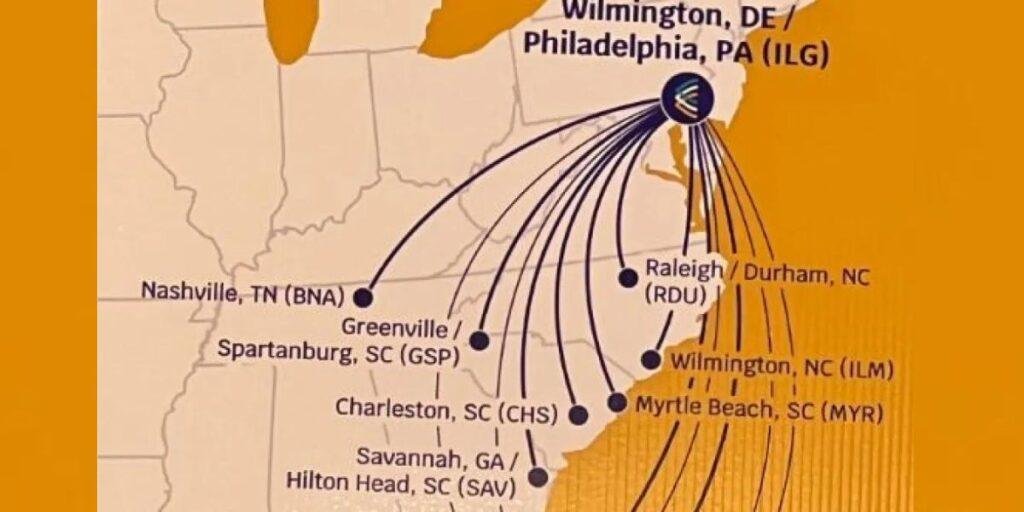 Where Does Avelo Fly to from Wilmington De ILG Airport