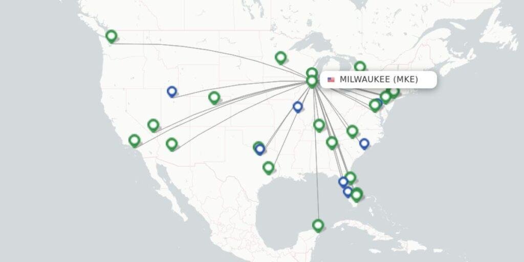 Delta Airlines Nonstop Flights from Milwaukee MKE